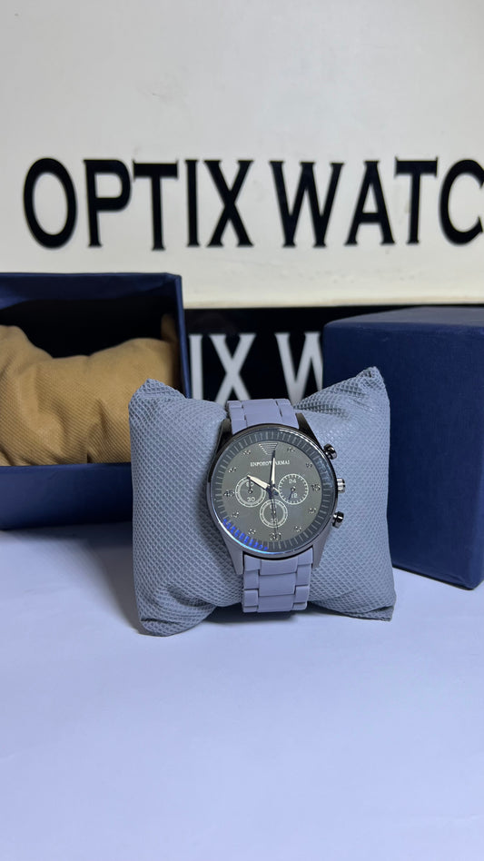 Gray Black Armani Silicone Chain