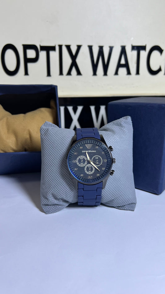 Blue Armani Silicone Chain