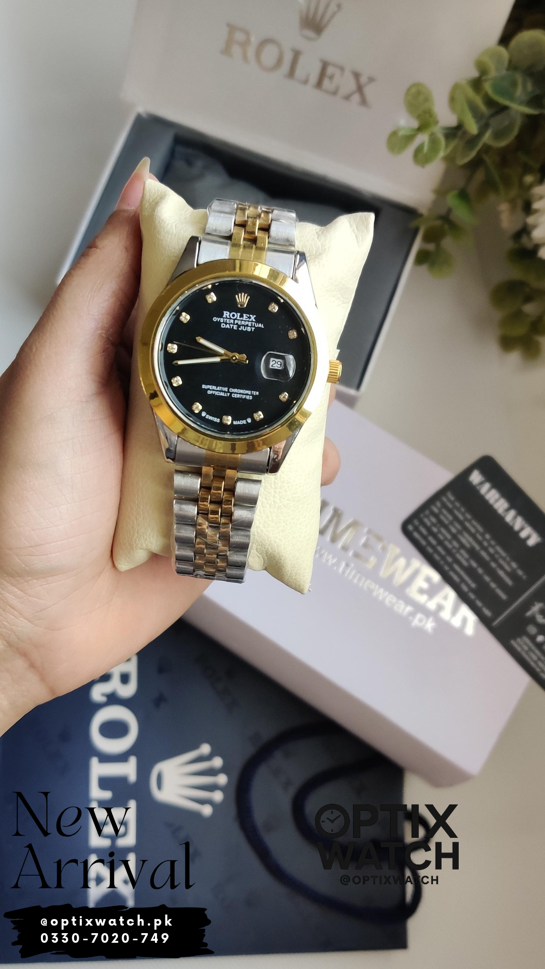 Rolex Gents Date (TTG-BK)+Warranty+ Rolex box