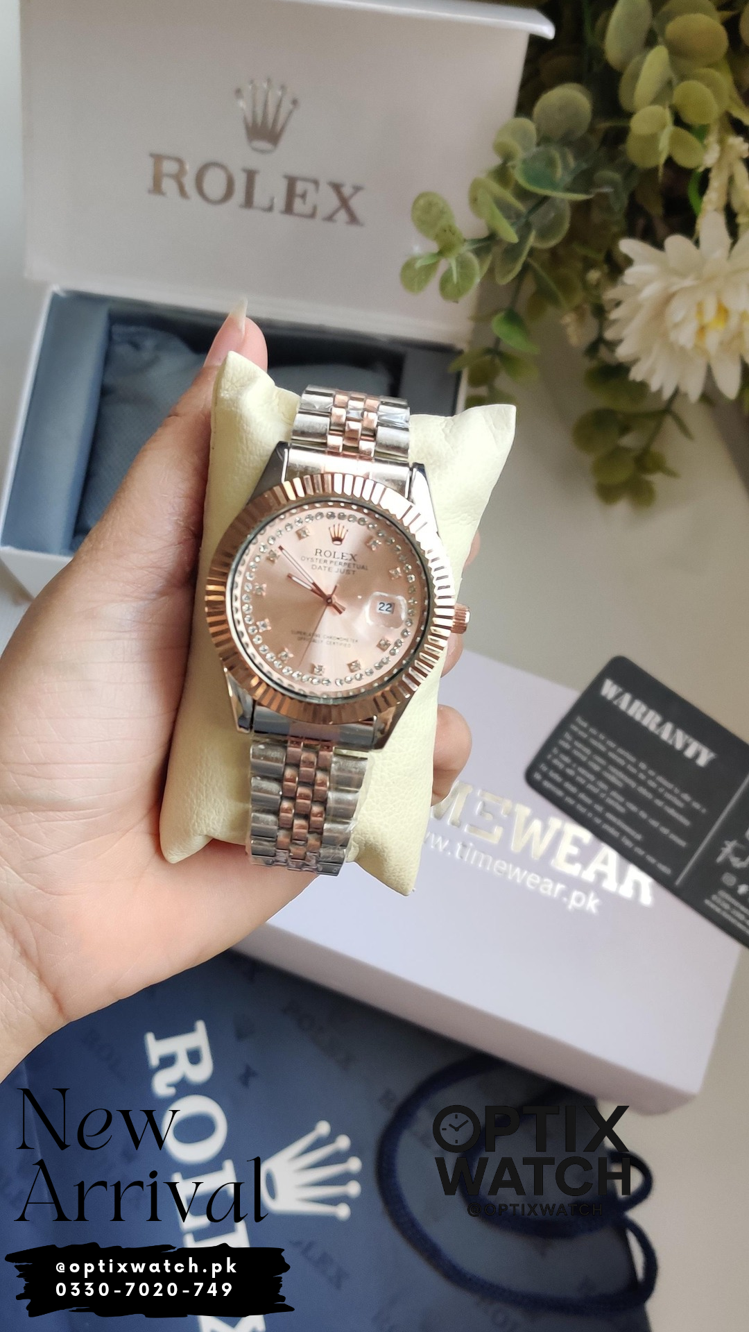 Rolex Gents Date Stone Kan (TTC)+Warranty+ Rolex box
