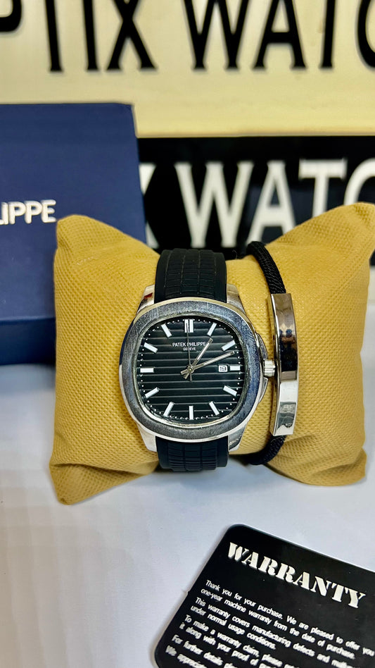 Patek Strap Watch + Bracelet (Bundle Offer)