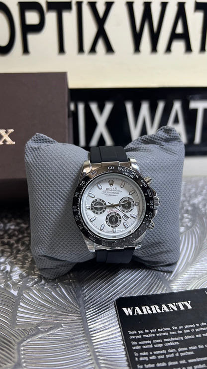 Daytona Strap (Black-Wh)