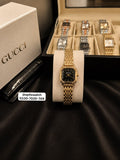 Gucci Square Golden Chain Black Dial With Gucci Box & One Year Warranty