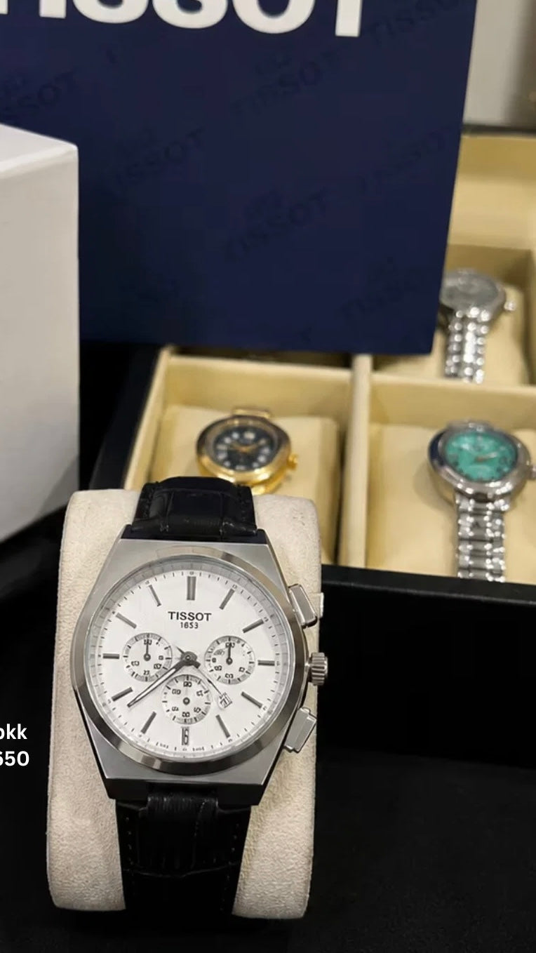 Tissot Straps Chrono White With Tissot Box & One Year Warranty