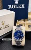 Rolex Gents (BL-Date-BL) With Rolex Box & One Year Machine Warranty