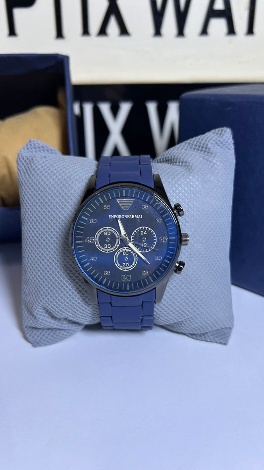 Blue Armani Silicone Chain
