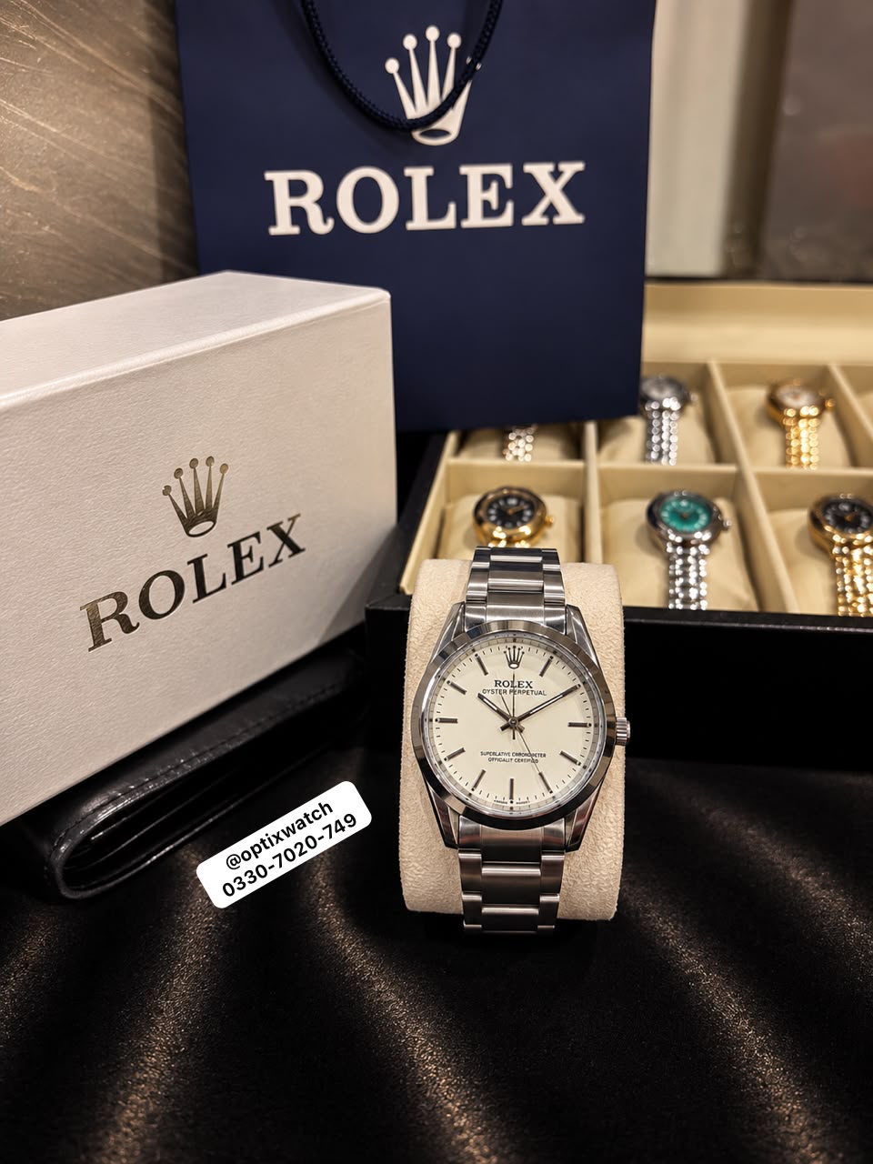 Rolex Gents (BW-02) With Rolex Box & One Year Machine Warranty