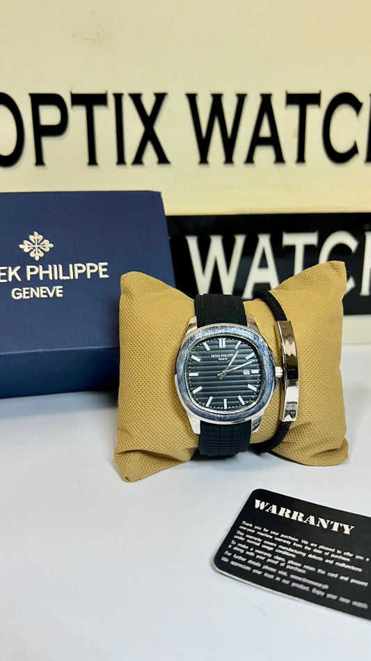 Patek Strap Watch + Bracelet (Bundle Offer)