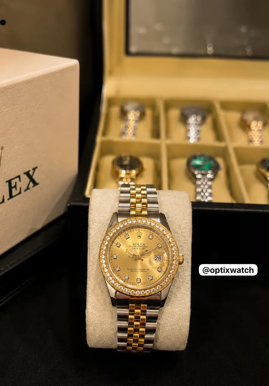 Rolex Gents (BL-Date-SB) With Rolex Box & One Year Machine Warranty