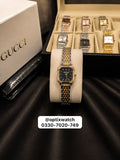Gucci Square Golden Chain Black Dial With Gucci Box & One Year Warranty