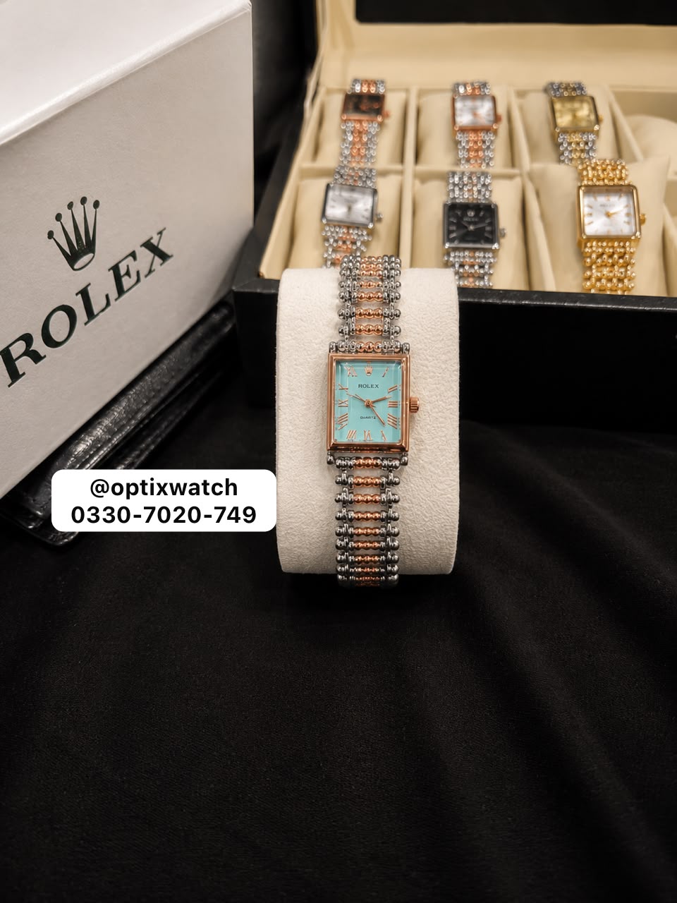 Rolex Roman Two Tone Copper Chain Tiffany Dial With Rolex Box & One Year Warranty