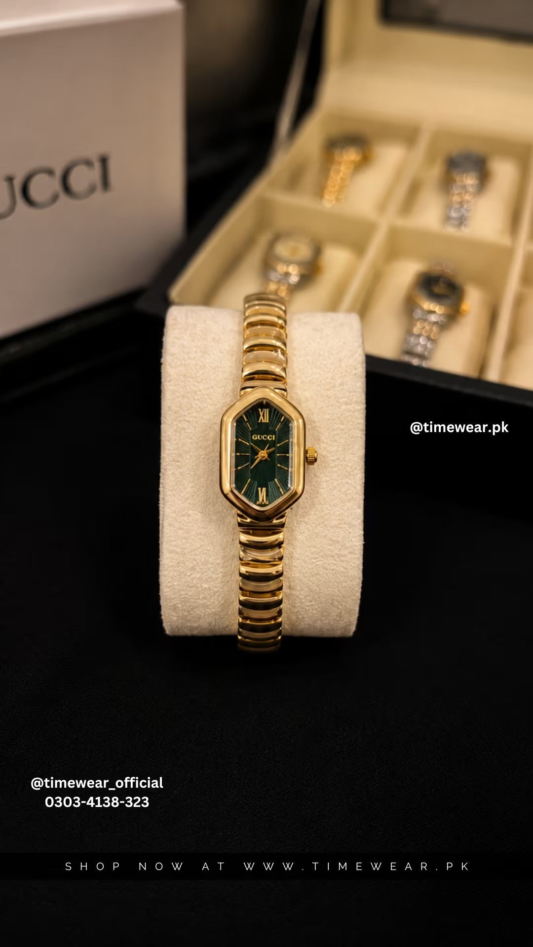 Gucci Ladies New Golden-Green