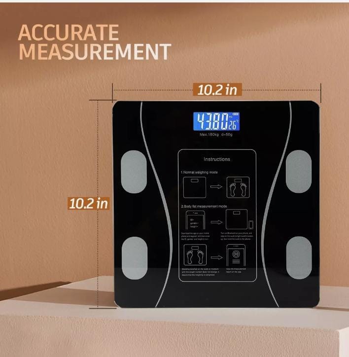 Smart Scale For Body Weight,Tempered Glass Upto 180KG PK