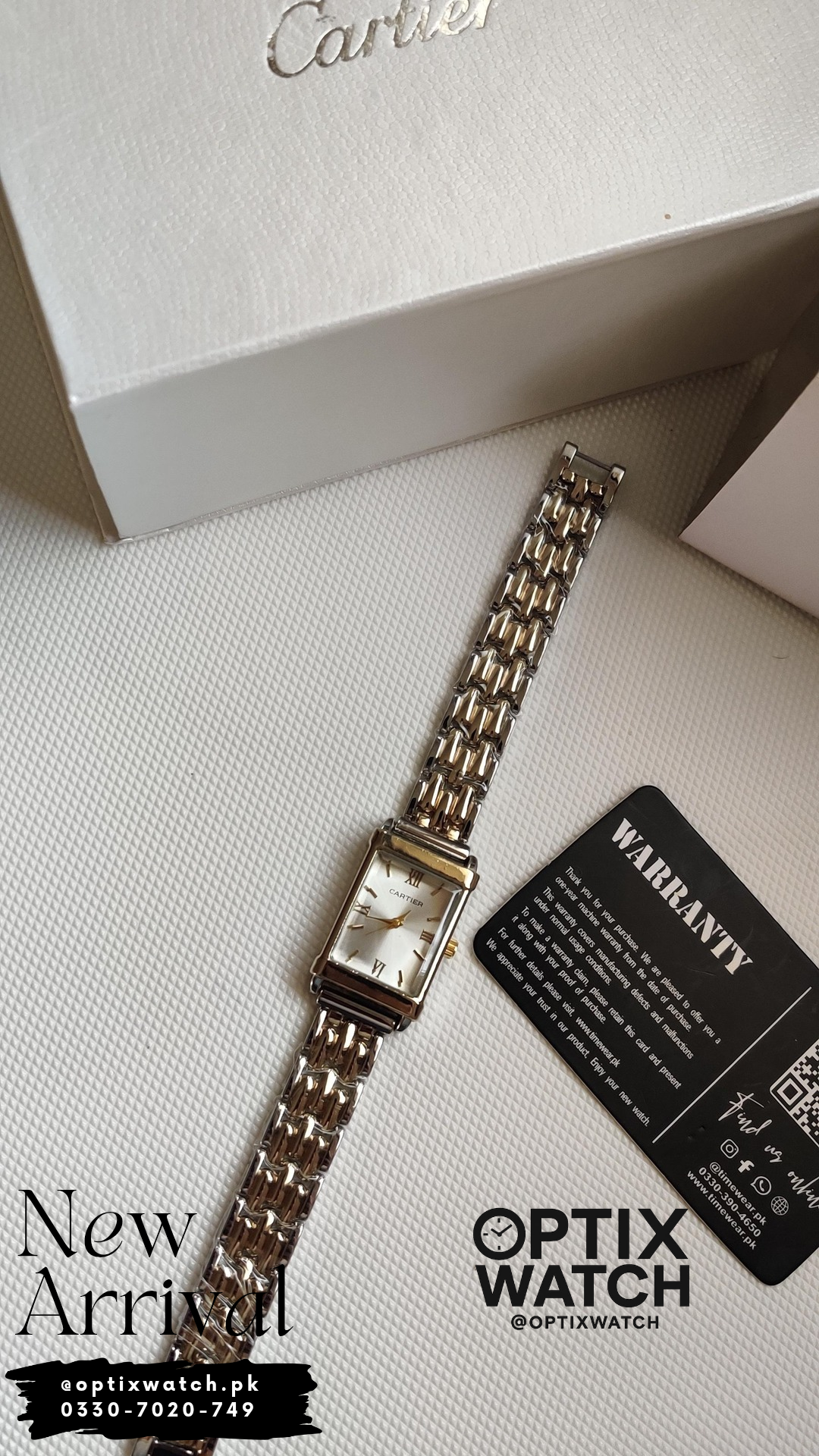 Cartier Ladies Watch Roman (TTG-WH) + Premium Box