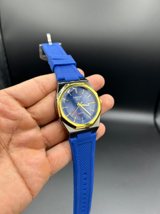 Gents Tissot Strap BL-BK-GBL