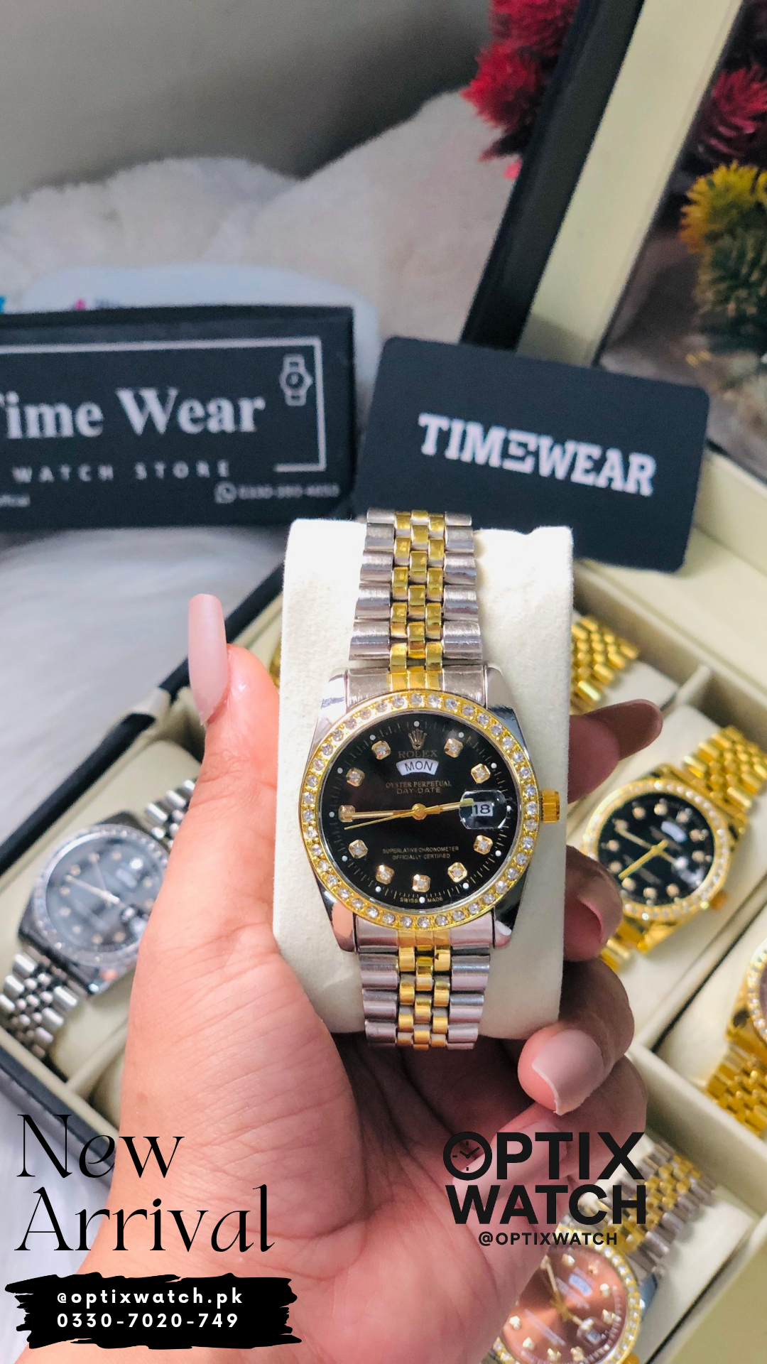 Rolex Gents & Ladies  Day Date 36-mm (TTG-BK)+ Rolex Box + Warranty