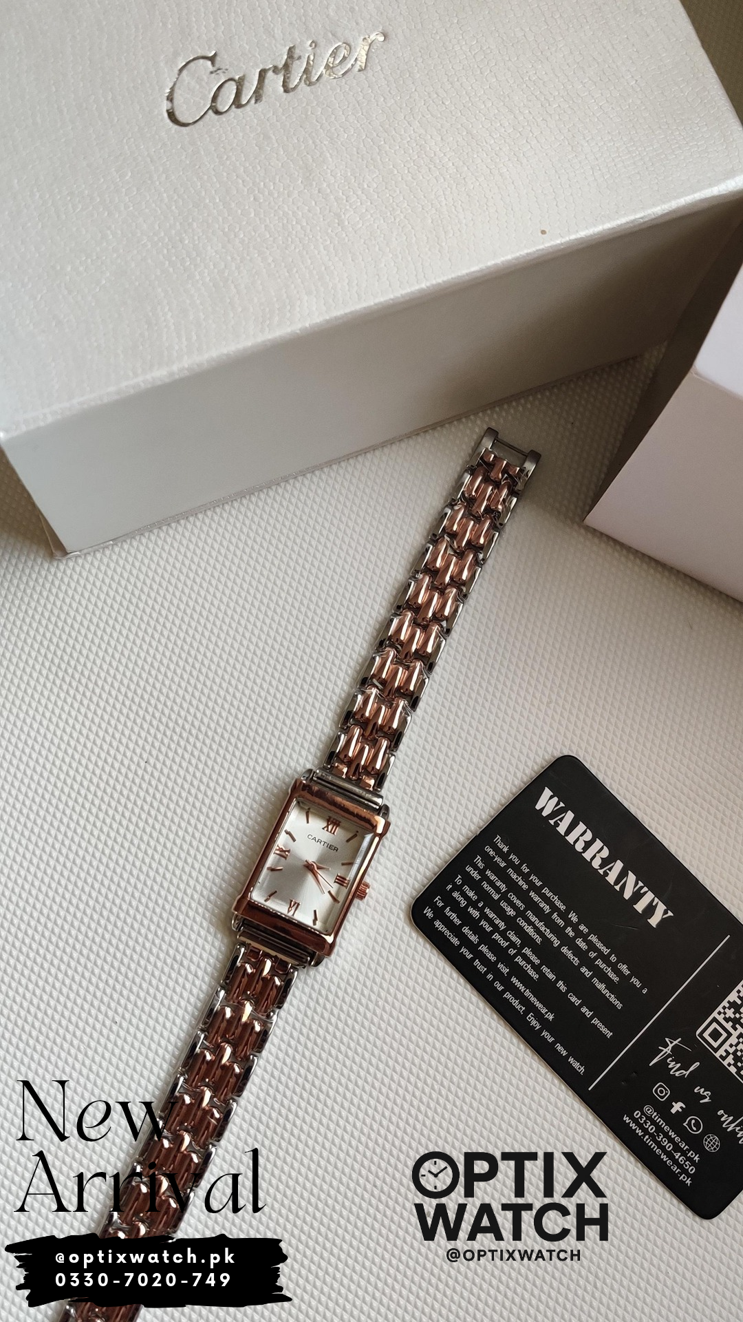 Cartier Ladies Watch Roman (TT-ROSE) + Premium Box