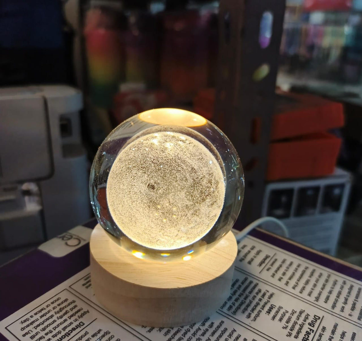 3D Crystal Ball Night Light PK