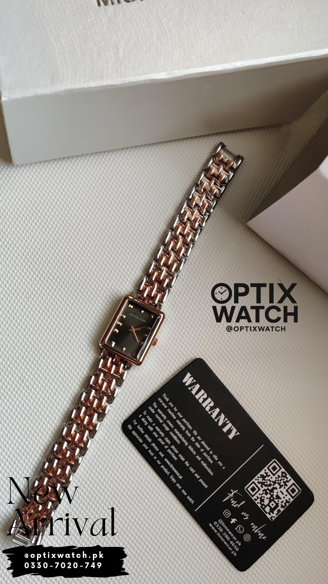 Michael Kors Ladies Watch (TTR-BK) + Premium  Michael Kors Box