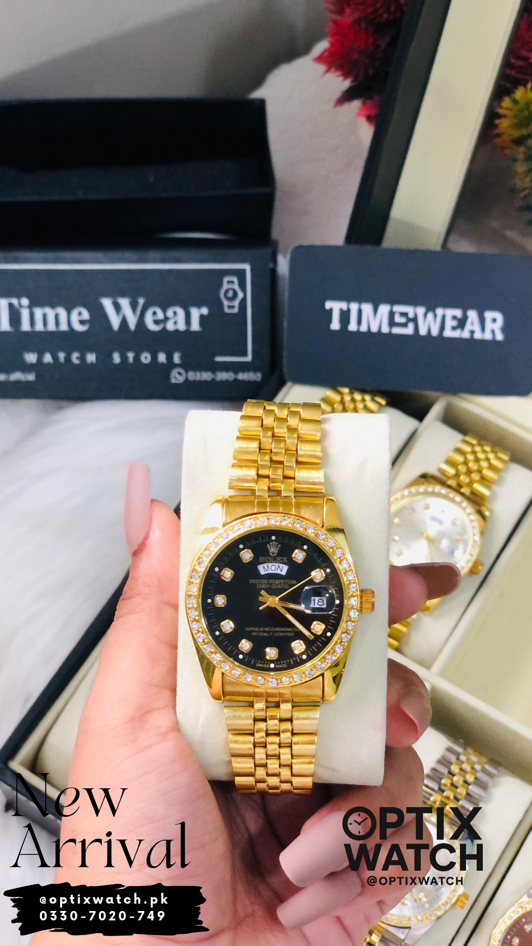 Rolex Gents & Ladies  Day Date 36-mm (G-BK)+ Rolex Box + Warranty