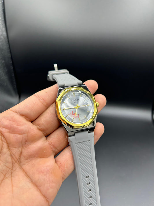 Gents Tissot Strap GY-BK-GGY