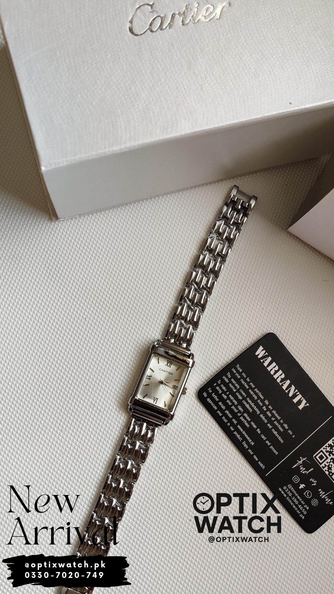Cartier Ladies Watch Roman (SS) + Premium Box