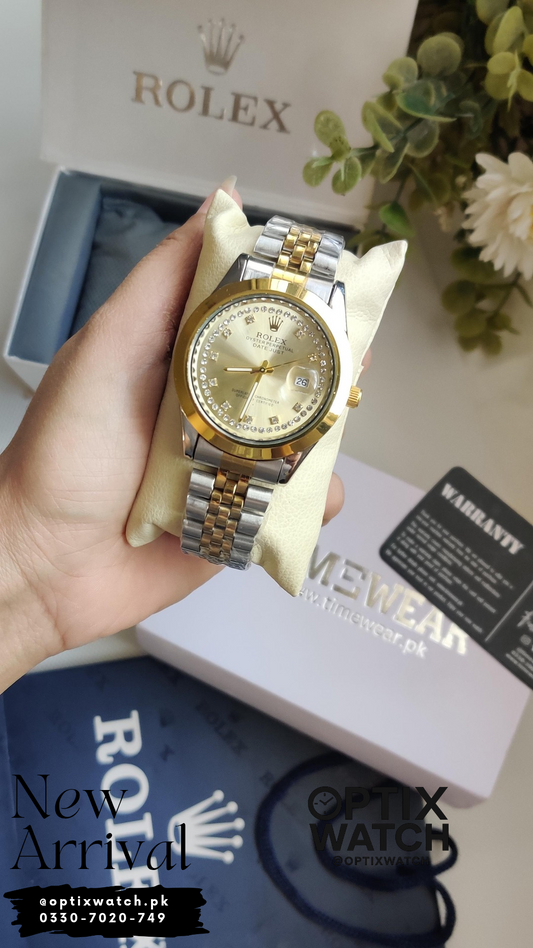 Rolex Gents Stone Date (TTG)+Warranty+Rolex Box